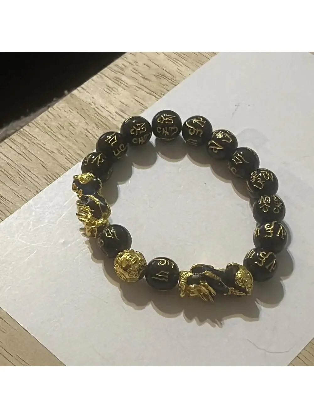 B-71 Black and gold zodiac bracelet